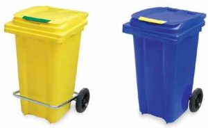 سطل زباله پاندولی ، سطل زباله دمپری ، سطل زباله مکانیزه